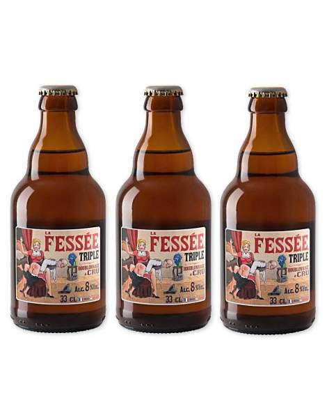La fessée bière triple blonde 8 ° 33cl par 3