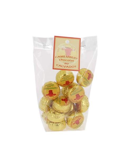 Sachet 12 chocolat noir au Calvados en forme de Camembert 150g