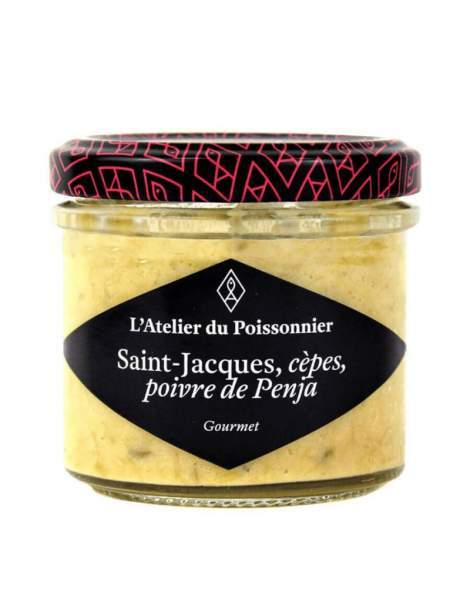 Rillettes de st-Jacques, cèpes, poivre de Penja 90g
