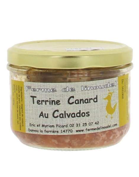Terrine de canard au Calvados 180 gr Linoudel