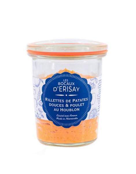 Rillettes de patates douces et poulet au houblon Erisay 100g
