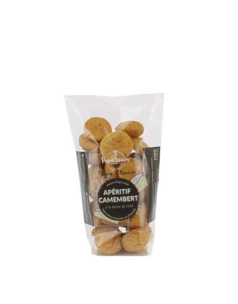 Biscuits apéritifs Camembert sans gluten Papa'tissier 100g