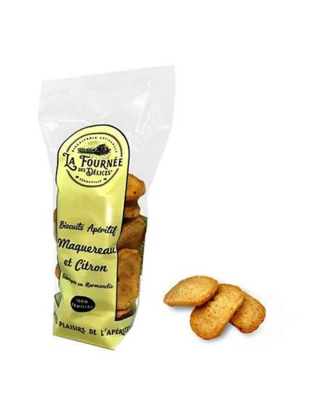 Sablés apéritifs maquereau et citron La fournée des délices 100g