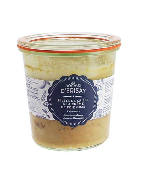 Filets de caille à la crème de foie gras Erisay 450g