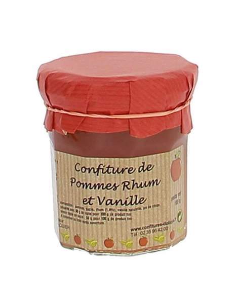 Confiture de pommes rhum vanille Dolique 180g