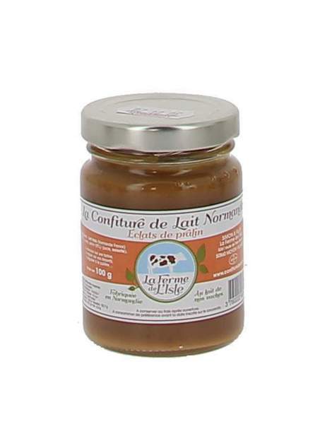 Confiture de lait aux éclats de pralin Ferme de l'Isle 100g