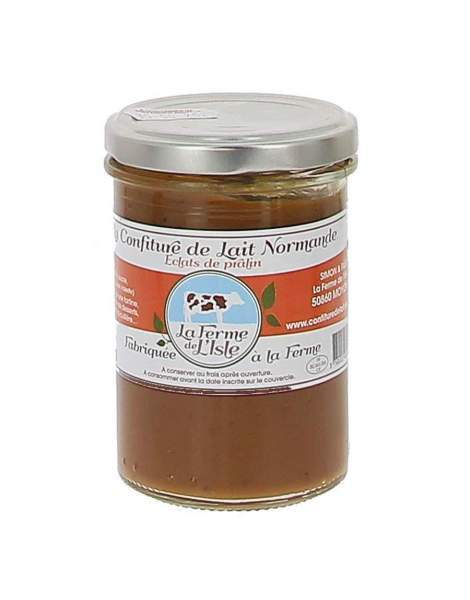 Confiture de lait aux éclats de pralin Ferme de l'Isle 250g