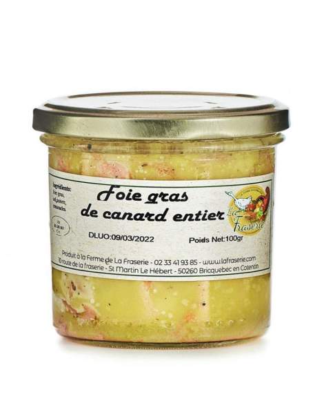 Foie gras de canard entier conserve Fraserie 100g