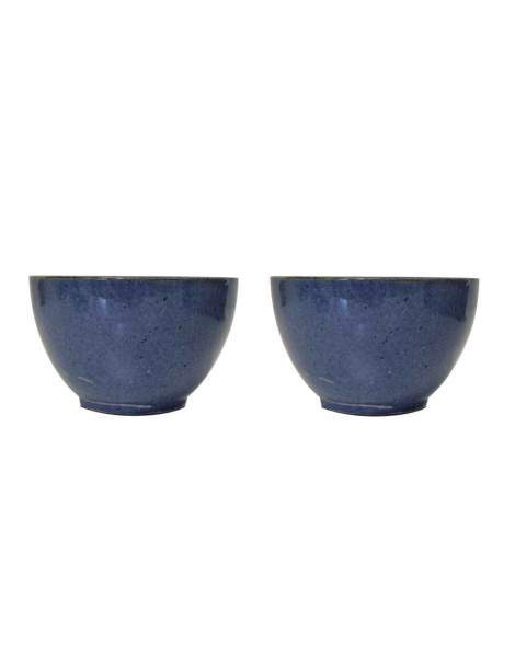 2 Bolées à cidre en grès bleues 20cl Poterie Turgis