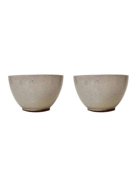 2 Bolées à cidre blanches 20cl Poterie Turgis