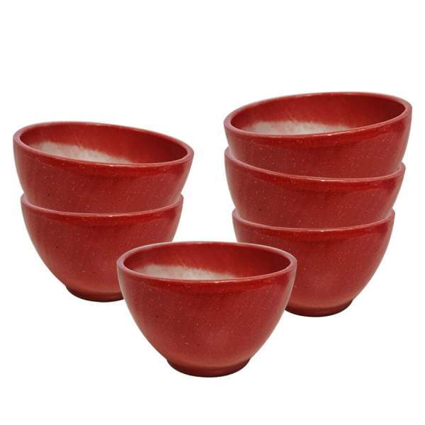 6 Bolées à cidre en grès rouges 20cl Poterie Turgis
