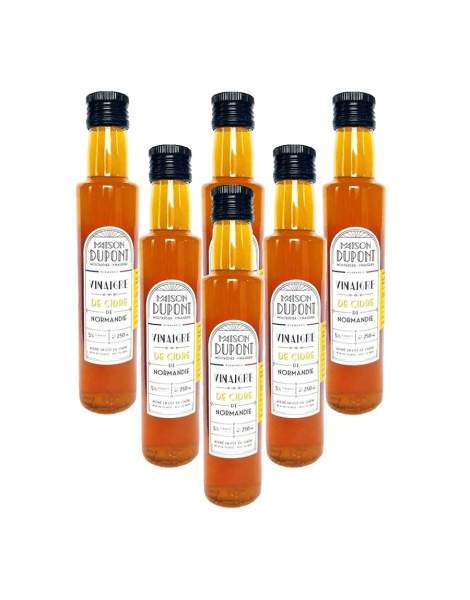 pack de 6 vinaigres de cidre élevé en fût de chêne de la Maison Dupont 25cl